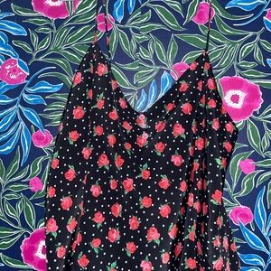 Floral Black Crop Top